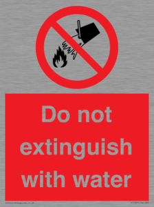 Do not extinguish with water
